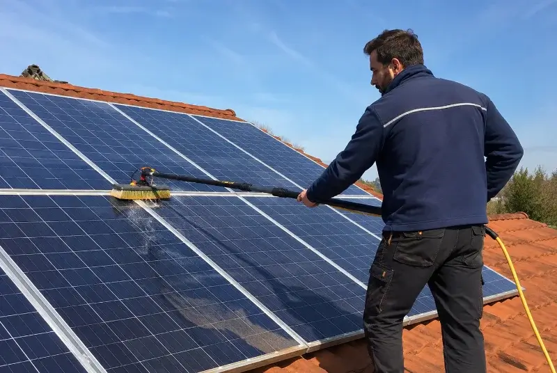 Nettoyage et entretien de panneaux solaires au Poujol-sur-Orb